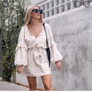 Spell & the Gypsy Lola Tunic Mini Dress in Biscuit